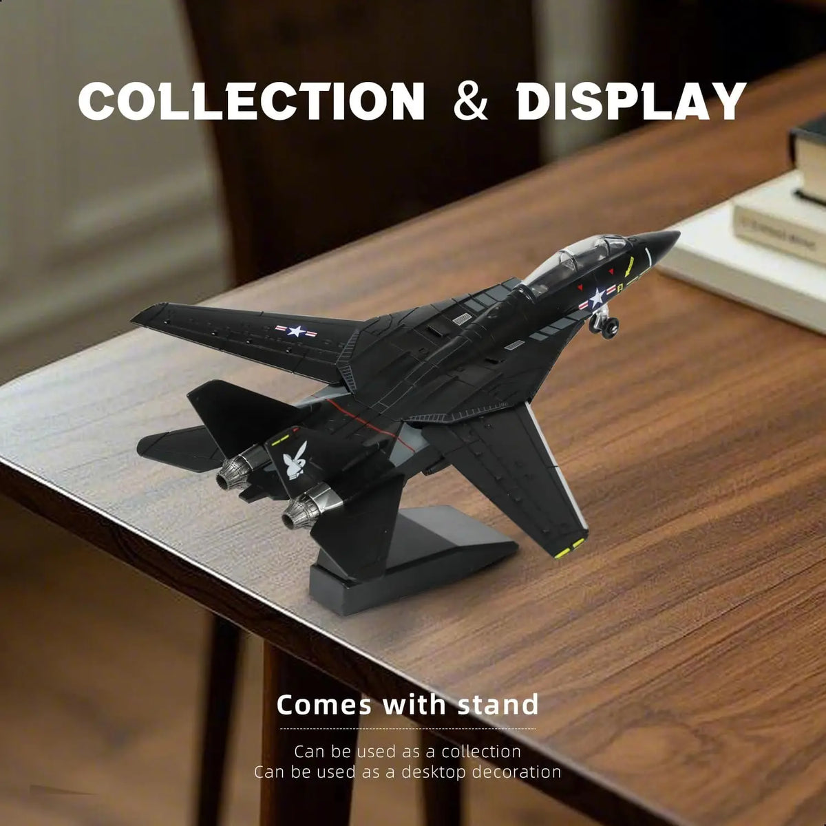 1:72 Scale F-14 Tomcat Fighter Jet Quick Build Model Kit Plastic Millitary F14 Airplane Assembly Aircraft Model with Stand Gift