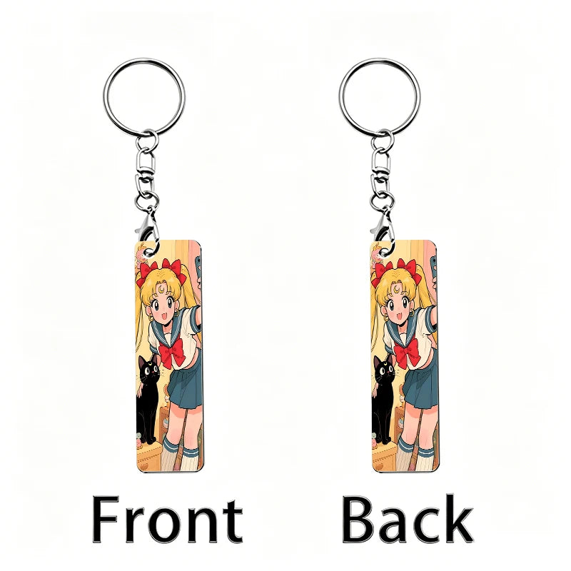 Sailor Moon Acrylic Keychain Backpack Anime Figures Two-dimensional Peripheral Keyring Pendant Decorative Ornament Keychains