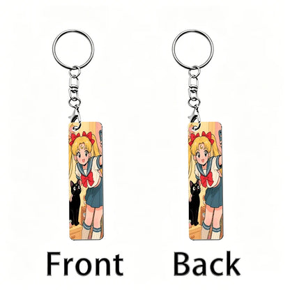Sailor Moon Acrylic Keychain Backpack Anime Figures Two-dimensional Peripheral Keyring Pendant Decorative Ornament Keychains