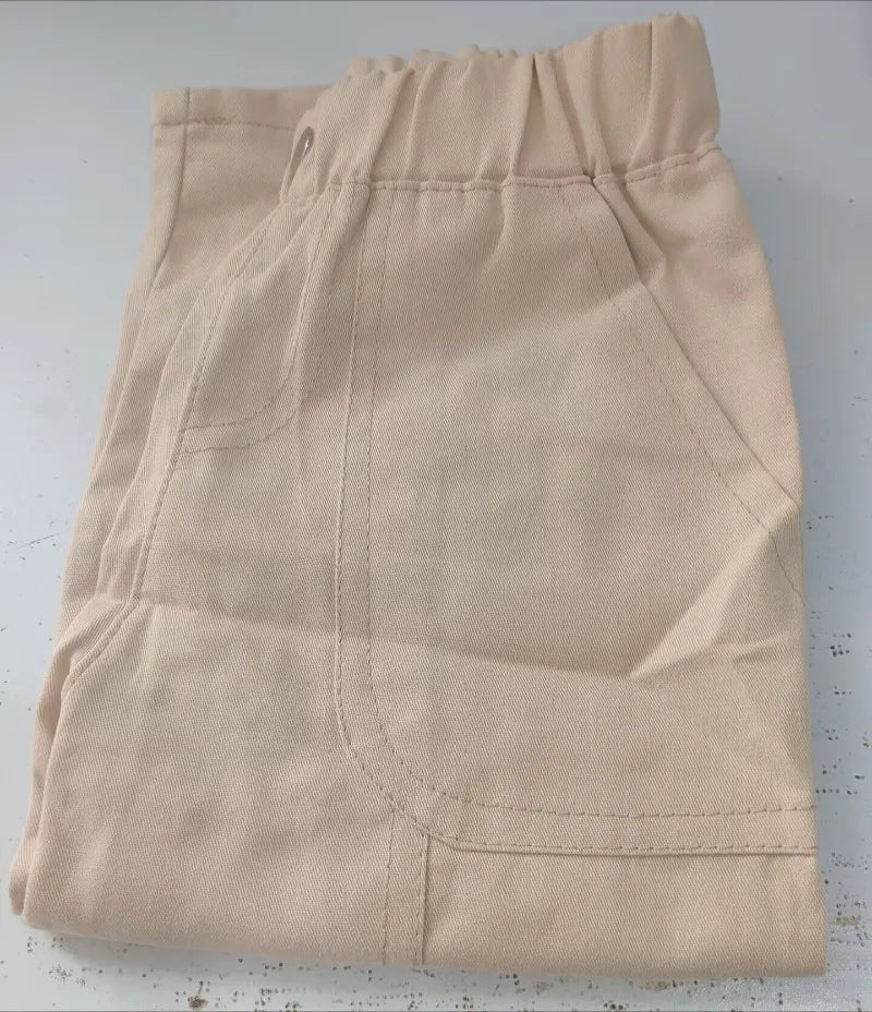 Boys Pants 1-6 Years Straight Trousers Spring Autumn Casual Solid Color Children Clothing Toddler Boys Daily Wear Kids Bottoms