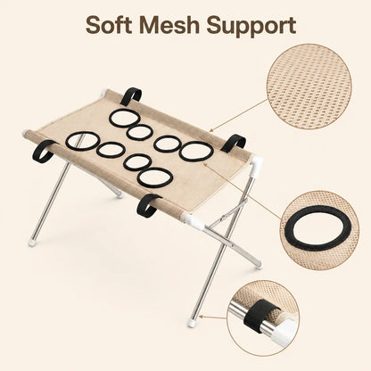 1Pcs Portable Pet Foldable Nail Grooming Bath Hammock Stand Clipping Helper Mesh Bathing Drying Table for Kitten Small Cats