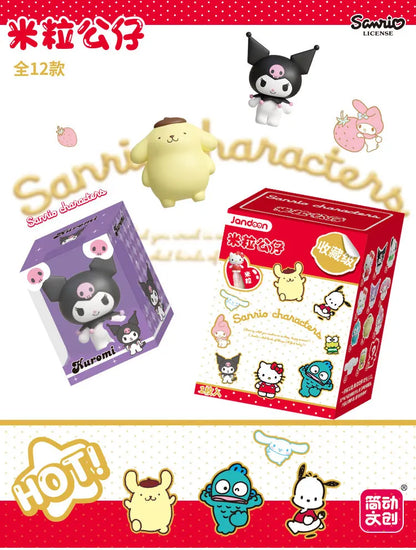 Jandoon Original Sanrio Hello Kitty Blind Box Doll Melody Kuromi Cinnamoroll Pochacco Keroppi Mini Action Figures Model Toy Gift