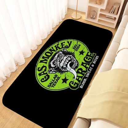 G-Gas Monkey Decor Carpets for Living Room Non-slip Rug Welcome Rugs Home Bedroom Bedside Soft Floor Mat Kitchen Front Doormat
