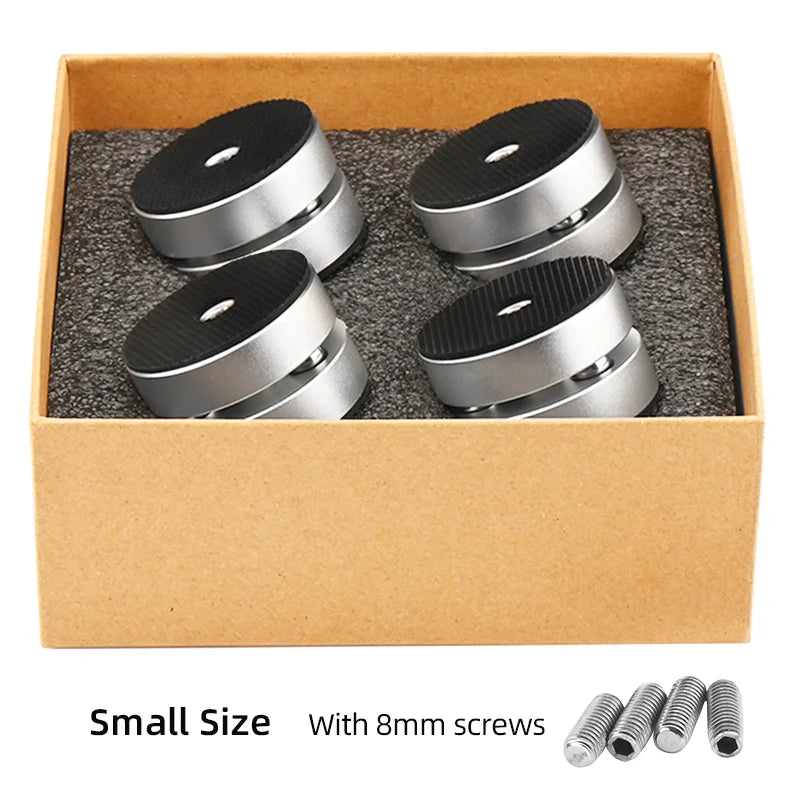 4PCS HiFi Speaker Shock Absorption Feet Spike Aluminum Alloy Steel Ball Anti-shock Absorber Foot Pad Stand Feet Holder