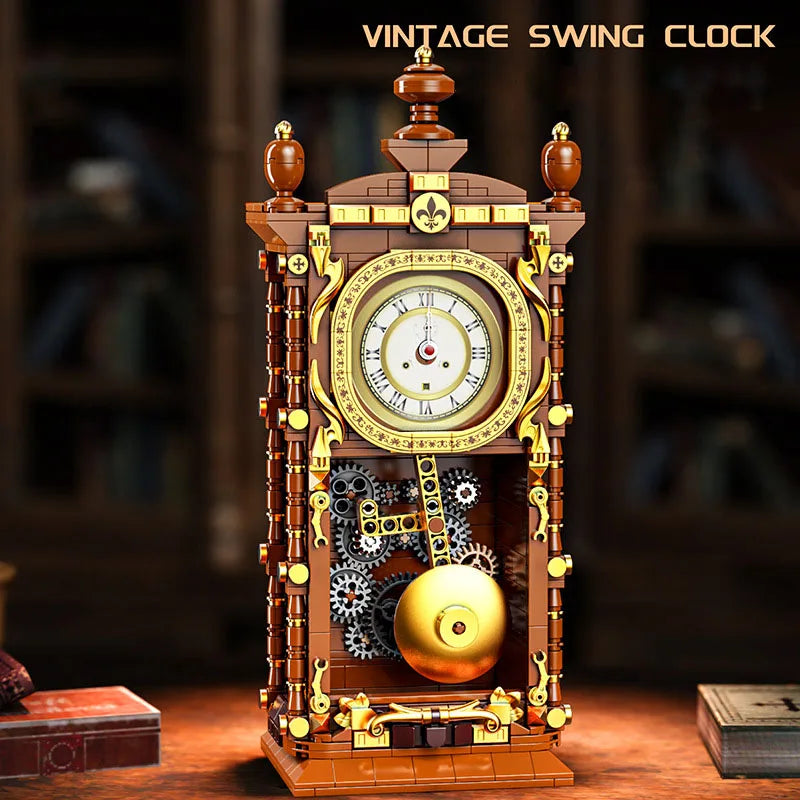City Series MOC Classic Pendulum Clock Retro Camera Building Blocks DIY Assemble Vintage Camera Bricks Toys For Children Gifts