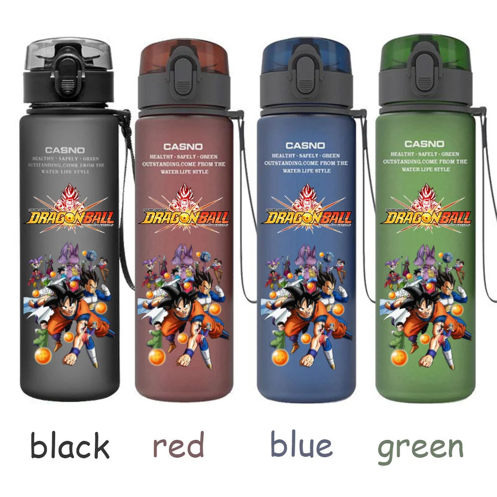 560ML Dragon Ball Water Cup Children Portable Plastic Goku Vegeta Bulma Cartoon Outdoor Large Capacity Sport Water Bottle Gift