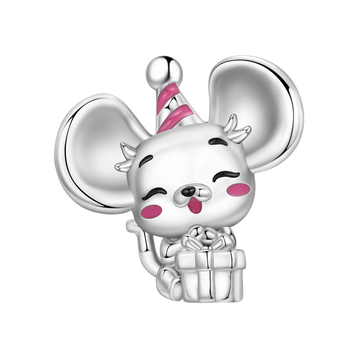Orstarry 925 Sterling Silver Cute Rabbit Animal Beads Original Pendants Bracelet Charm Jewelry Party DIY Trendy Gifts