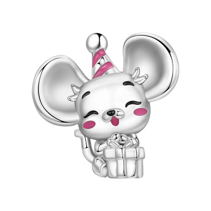 Orstarry 925 Sterling Silver Cute Rabbit Animal Beads Original Pendants Bracelet Charm Jewelry Party DIY Trendy Gifts