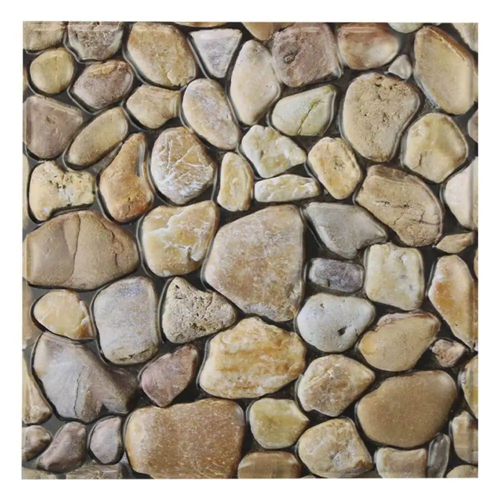 3D Wall Sticker Self-adhesive Faux Stone Wall Panel Peel and Stick Tile Backsplash for Kitchen Bathroom Waterproof Tile Sticker