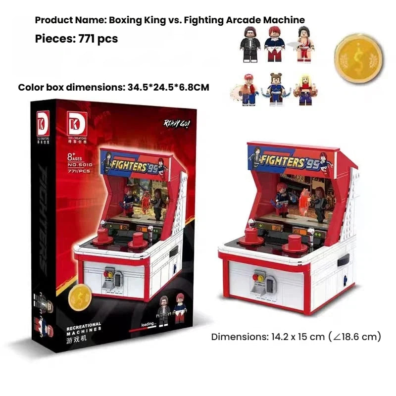 771Pcs King Of Fighters Creative Arcade Building Blocks Model Mini Particle Educational Toy Gift Desktop Decoration For Kids