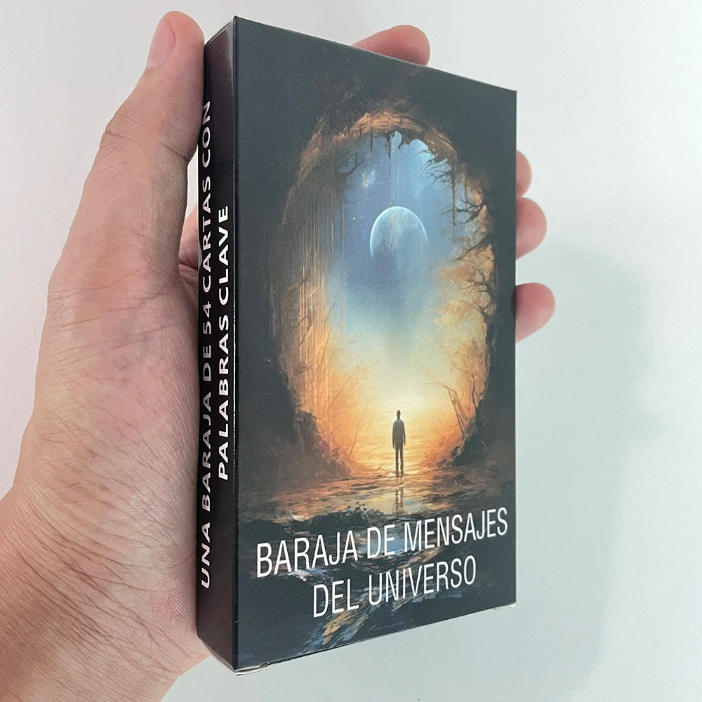 Spanish Tarot Deck, Universe Oracle Cards, Keywords Tarot, Spirit Messages Cards, for Beginners, Spanish Version Tarot, 12x7cm