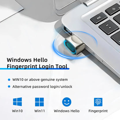 Hello Windows 10 Mini Biometric Fingerprint Login Lock Biometric Scanner USB Metal Fingerprint Reader Module For PC Laptop