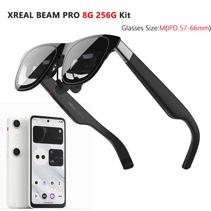 XREAL One Pro AR Glasses with 171'' 57 Fov Screen Smart Glasses Compatible with XBox PS5 Switch Steam Deck Drone Controller