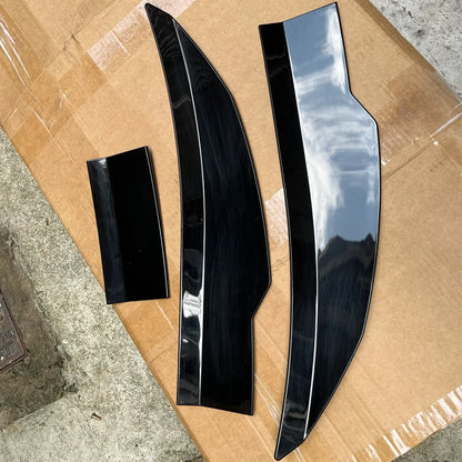 New Style Universal 3pcs Sedan Rear Trunk Tail Rear Wing Spoiler 117-127cm Adjustable DIY Refit Boot Wings Spoiler Car Accessory