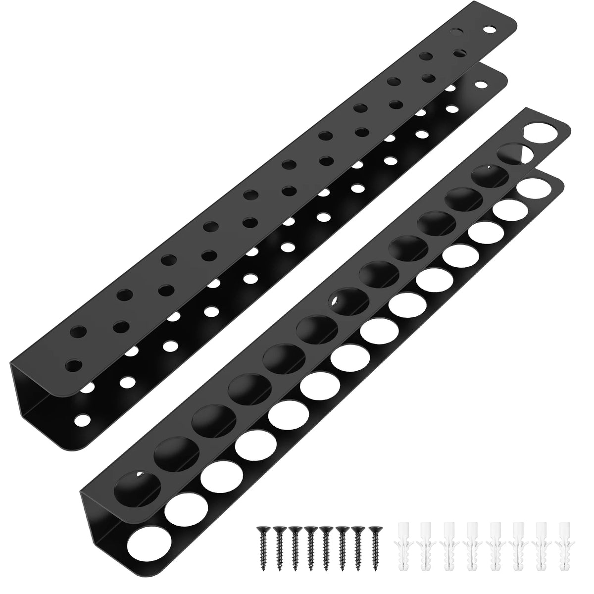 Metal Screwdriver and Pliers Organizer Wall-Mounted Tool Rack with Tool Slots Space-Saving Rustproof Garage Workshop Storage