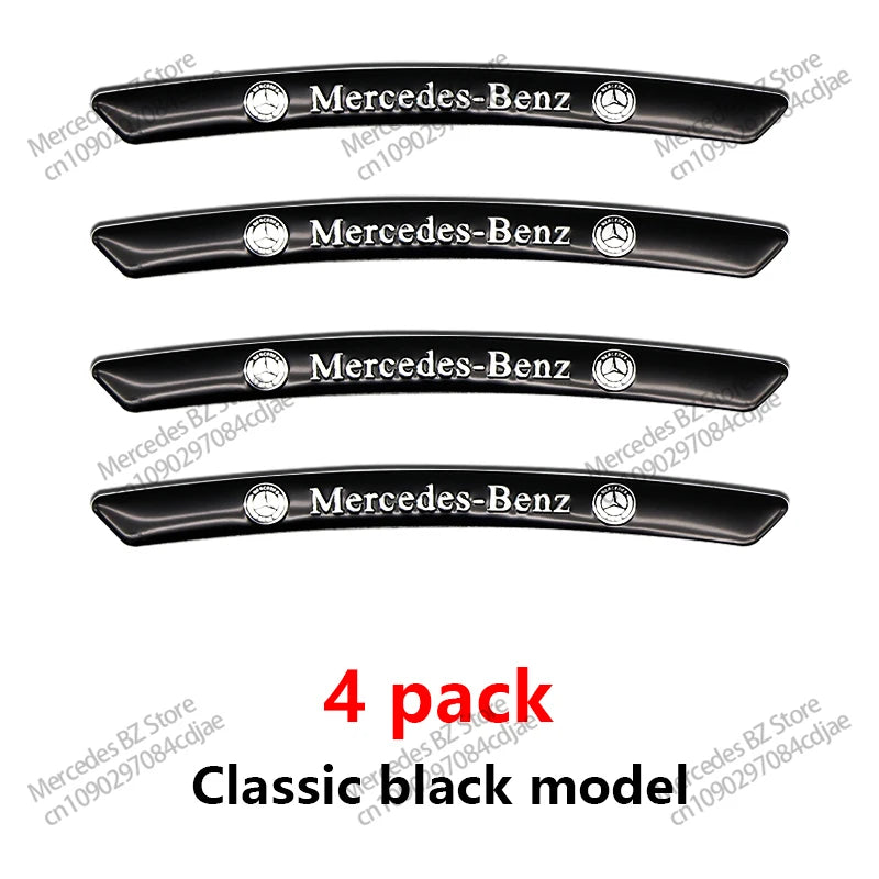 4Pcs Wheel Hub Stickers Wheel Rims Aluminium Decoration Strips For Mercedes Benz AMG GLC GLA GLB GLE GLS CLA W204 W205 W169 W176