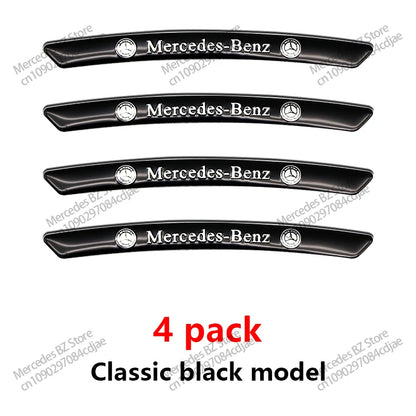 4Pcs Wheel Hub Stickers Wheel Rims Aluminium Decoration Strips For Mercedes Benz AMG GLC GLA GLB GLE GLS CLA W204 W205 W169 W176