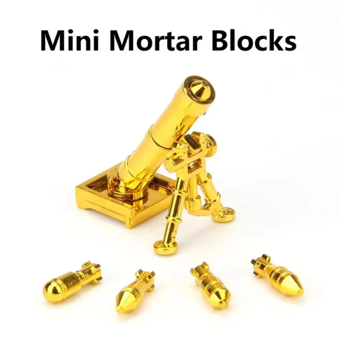 Electroplate Plating Chrome Mr Gold Building Blocks Golden Mini Action Figure Toys