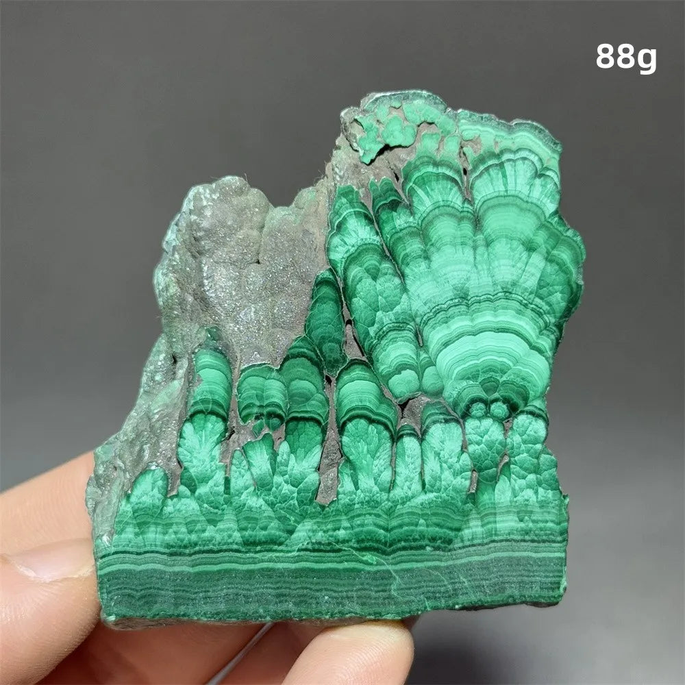 5A+ Natural Malachite Mineral Raw Stone Slice Home Office Feng Shui Decoration Therapy Spiritual Meditation Gem