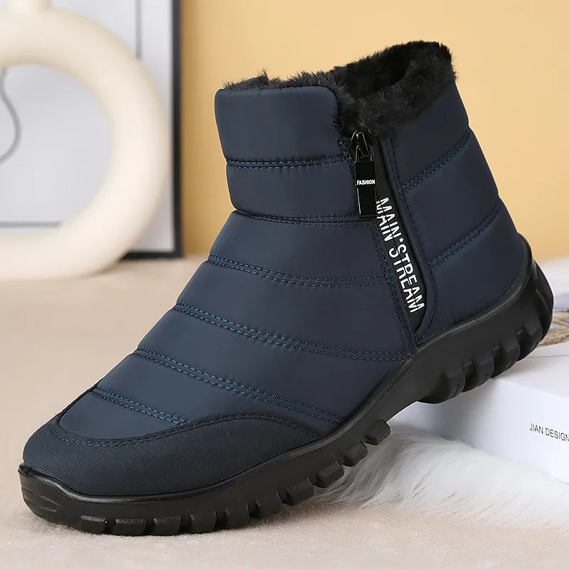 Men Ankle Snow Boots Waterproof Non Slip Shoes for Men Casual Keep Warm Plush Plus Size Couple Footwear Chaussure Homme