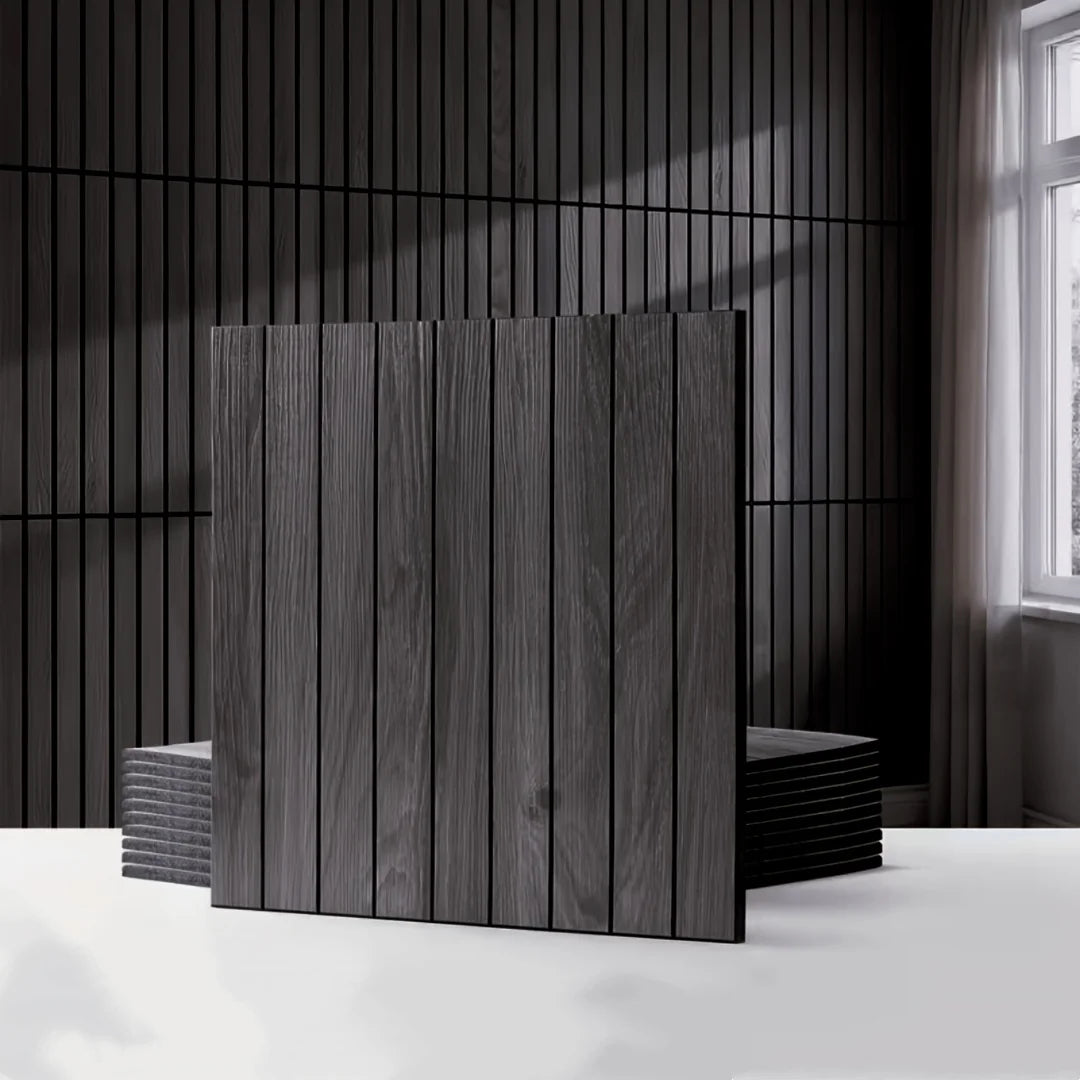 10pcs 30x30cm Peel and Stick Wood Slat Wall Panels| Decorative wall panels, self adhesive, living room, bedroom, not real wood