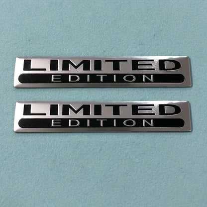 2PCS Metal Limited Edition 3D Car Body Badge Sticker Trunk Limited Edition Fender Emblem Decal Accessorie For Car Motorcycle Bik