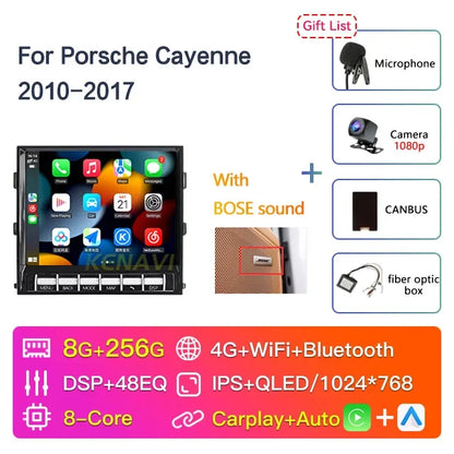 8.4 inch 2 Din Android Car Stereo Radio For Porsche Cayenne 2010-2017 Multimedia Video Player GPS Carplay Autoradio DVD Player