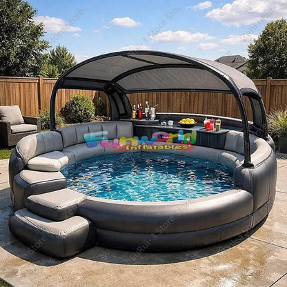 Large Inflatable Swimming Pool Bounce Bed For Kids Family Outdoor Party Water Play Entertainment Equipment