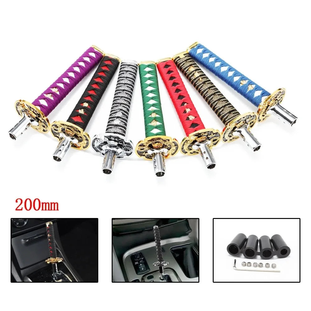 Universal Car Katana Gear Lever Knob Gear Shift Knob - JDM Racing Style Aluminum Alloy Shifter for Manual Transmission