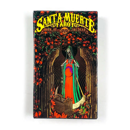 Santa Muerte Tarot Cards A 78 Deck Oracle English Visions Divination Edition Borad Playing Games,Halloween and Christmas Game