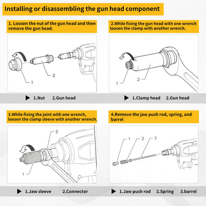 DEWALT DCF401 20V Brushless Electric Rivet Gun 3.2-4.8mm For Stainless Steel Iron Aluminum Rivets Construction Repair Hand tools
