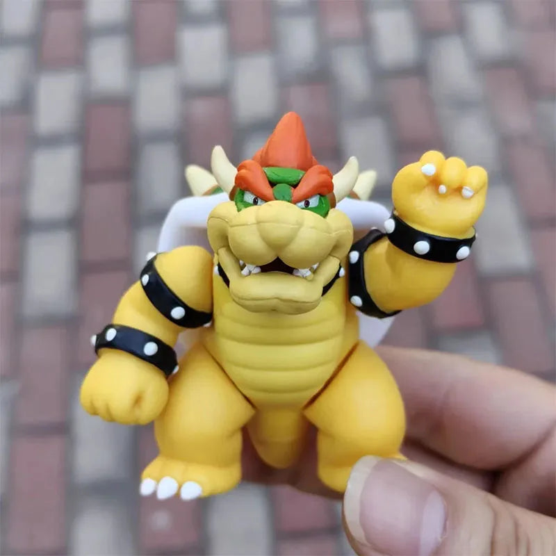 Jakks Super Luigi Bowser Action Figure Toys Cute Kamek Iggy Koopa Anime Figure Collection Dolls Gifts for Children