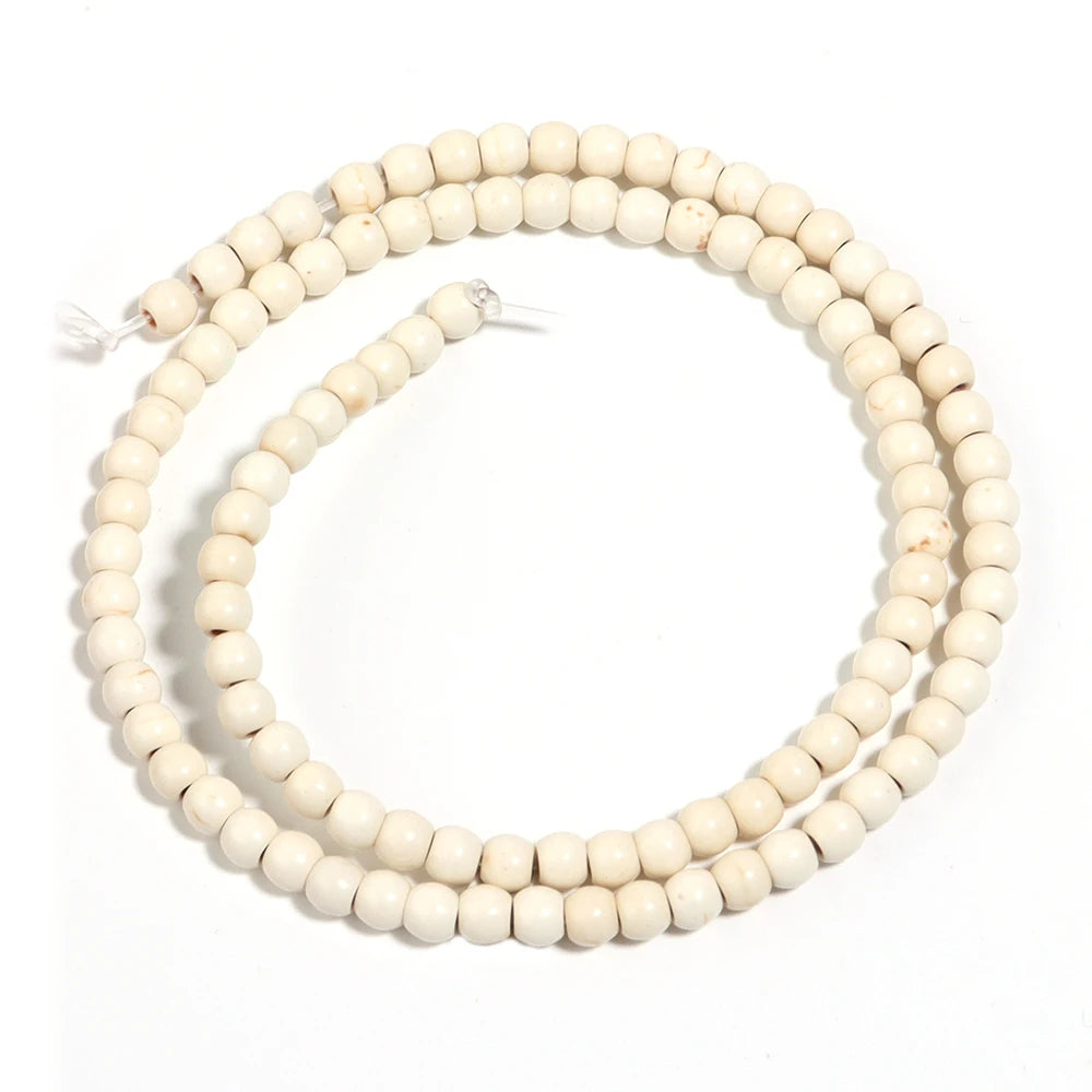 Natural White Turquoises Stone Beads 3-16mm Gemstone Spacer Bead for Jewelry Making DIY Bracelet Necklace Beaded Accessories