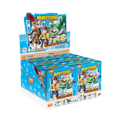 BLOKEES Original Toy Story Disney Pixar Woody Buzz Lightyear Jessie Rex Bullseye Alien Action Figures Assemble Model Toys Gift