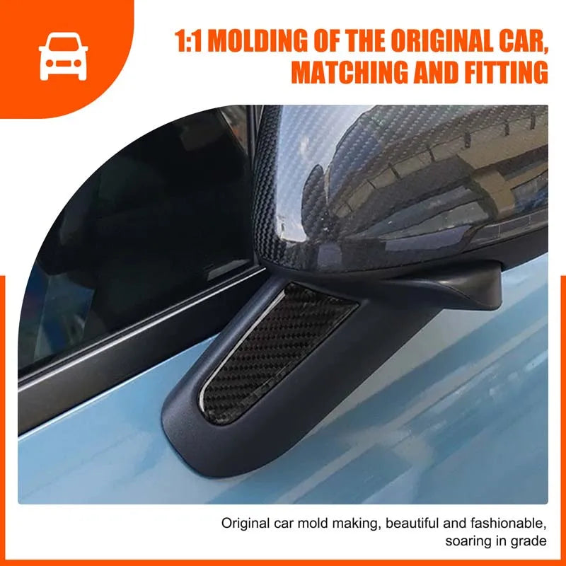 For Porsche Macan 2014-2021 Real Carbon Fiber Rearview Mirror Pillar Decoration Sticker Car Exterior Sticker Auto Accessories