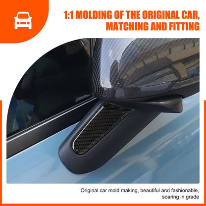 For Porsche Macan 2014-2021 Real Carbon Fiber Rearview Mirror Pillar Decoration Sticker Car Exterior Sticker Auto Accessories