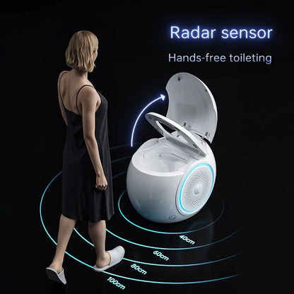 Modern Egg Smart Toilet Intelligent Bidet Luxury One-Piece Electric Water Closet LED Automatic Flush Heated Seat for Hotel Home