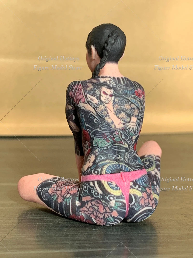 1/16 Scale Female Soldier Cool Girl Tattoo Beauty Mini Realistic Sculpture Full Set About 6.09cm Action Figure Model Gifts