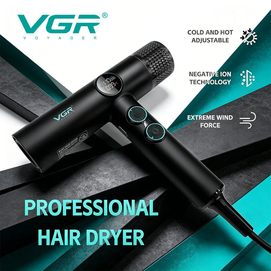 VGR Hair Dryer Professional Blow Dryer Hot and Cold Adjustment Air Blower 110000 RPM Brushless Motor Hair Care Appliances V-401