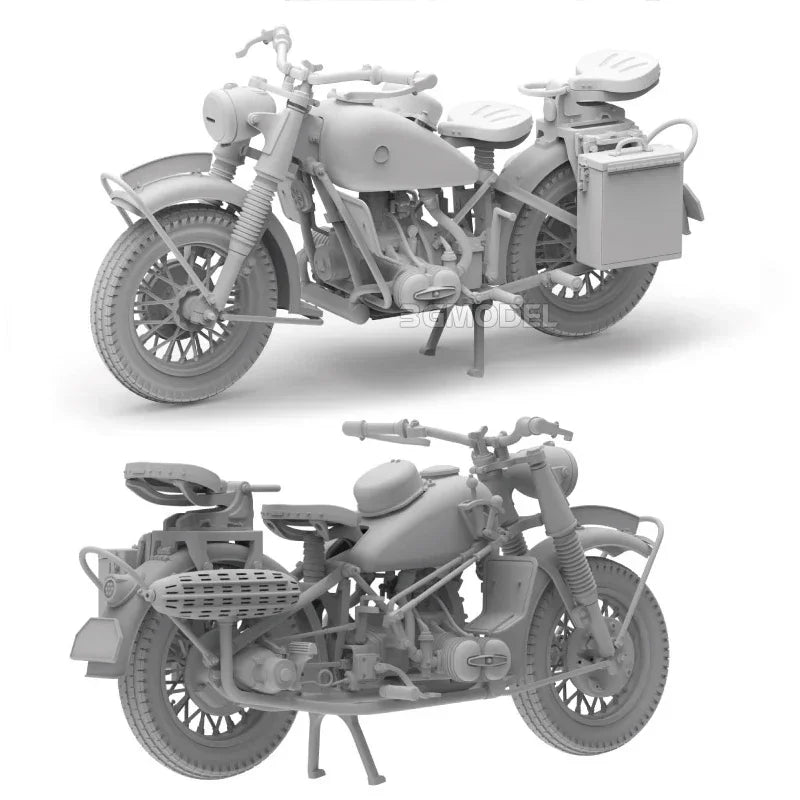 Freedom Assembling Model Kit F16006  R75 military Motorcycle Solo 1/16