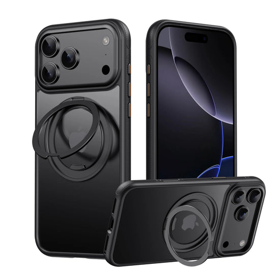 360° Mechanical Torque-Sound Rotating Stand Holder Magnetic Magsafe Phone Case For iPhone 16 15 14 13 17 18 Pro Max Plus Air 17E