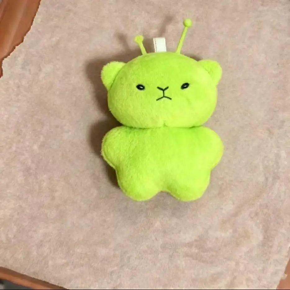 1/12pcs Cartoon Mini Alien Cat Plush Doll Green Space Cat Pendant Portable Keychains Bag Decoration Trendy Toys Surprise Gifts