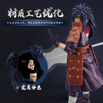 BLOKEES Original NARUTO Uchiha Madara Kyuubi Kurama Sasuke Minato Bijyudama Shippūden Bijuu Assembled Action Figure Toy Model
