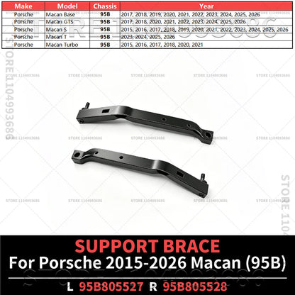For Porsche 2015-2026 Macan Base GTS S Turbo T (95B) Front Bumper SUPPORT BRACE OEM 95B805527 95B805528