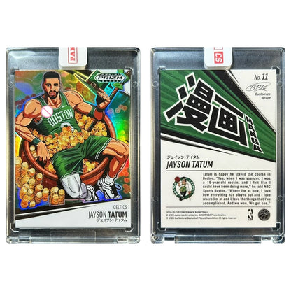 PANINI DIY manga homemade Curry James Doncic Durant Wembanyama Jokic Edwards Morant Textured Rainbow Sparkle Collectible Card