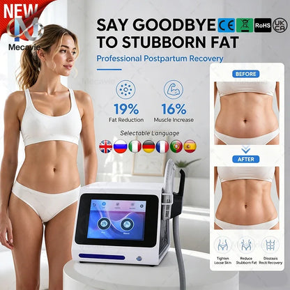 Safe Painless Professional EMS Body Shaping Instrument Upgraded 6500W 200HZ Abdominal Muscle Trainer for Slimming Body Shaping