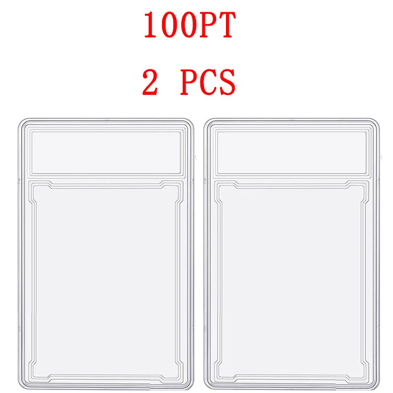 35/55/75/100PT Trading Cards Slab Label Grade Baseball Star Card Sleeves Protector Acrylic Hard Plastic Game Grade PTCG Gift Toy