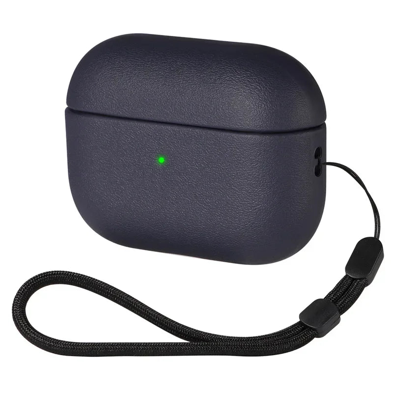 Leather Grain Case For Airpods Pro 2 For Airpods Pro 3 Case Airpods 5 4 3 Apple Bluetooth Earphone Accessories Protect Machine