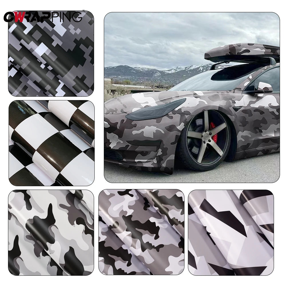 Camo Vinyl Film Car Motorcycle Decal Camouflage Sticker Film Sheet for Car Styling Bike Computer Laptop Scooter Motorcycle DIY