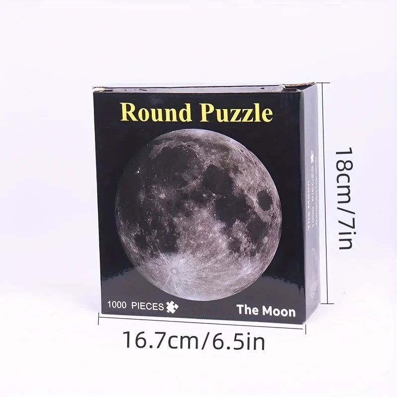 1000pcs Giant Space Moon Earth Puzzle Matte Surface Dustproof Adult Puzzle Starry Sky Plane Puzzle Wall Decoration Gift